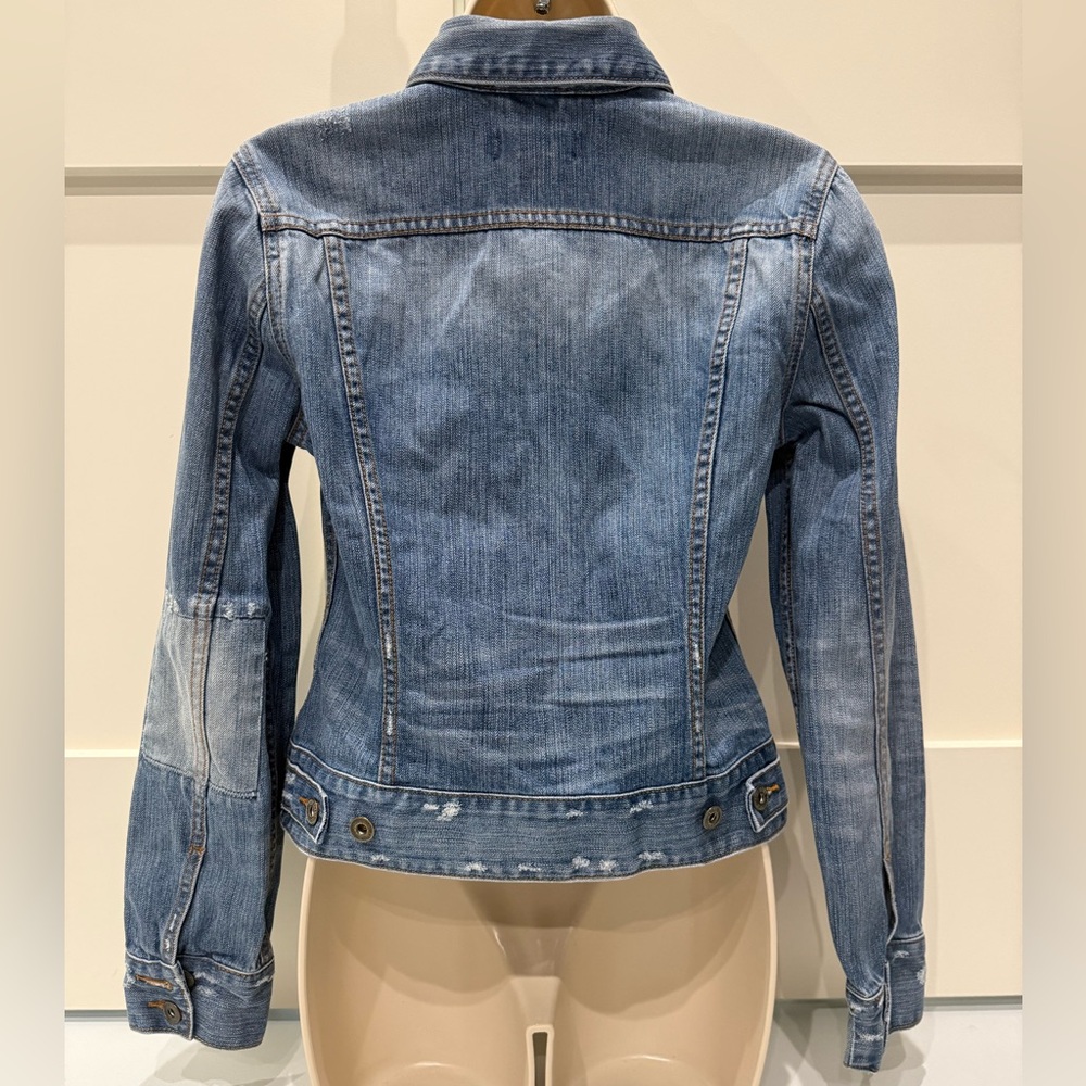 Vintage Lucky Brand denim Jean Jacket, S, women’s distressed - Picture 7 of 12